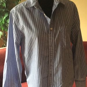 Men’s blue and white striped Shirt